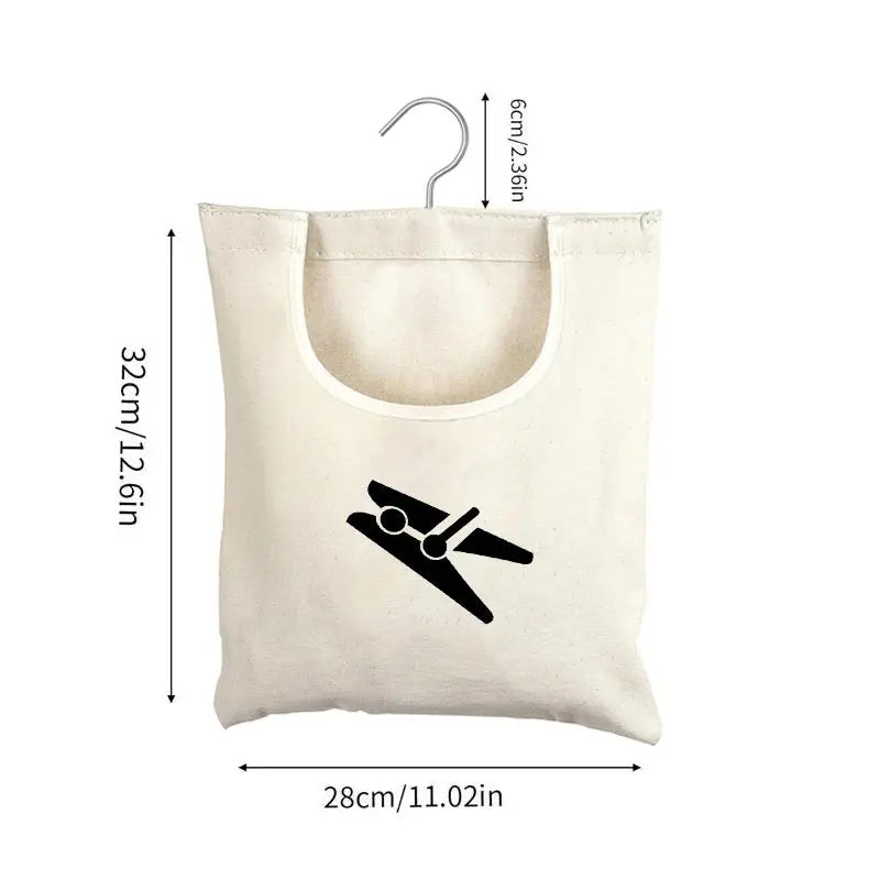 Clothespin Storage Bag Home Outdoor Hanging Organizer Washable Clothespin Pocket Capacity Hanging Bag Bathroom Storage Bag Qme A1