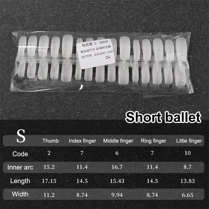 Bag Fake Nail Tips Matte Coverage Transparent False Nails Gel