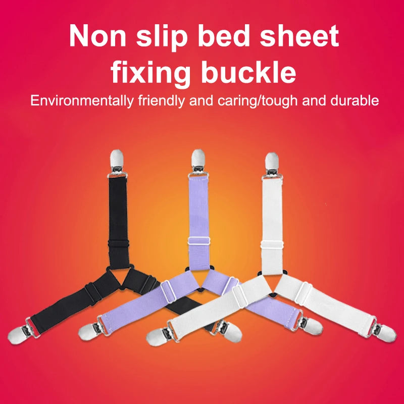 Home Organizer Mattress Cover Clips Bed Sheet Clip Elastic Straps Qme