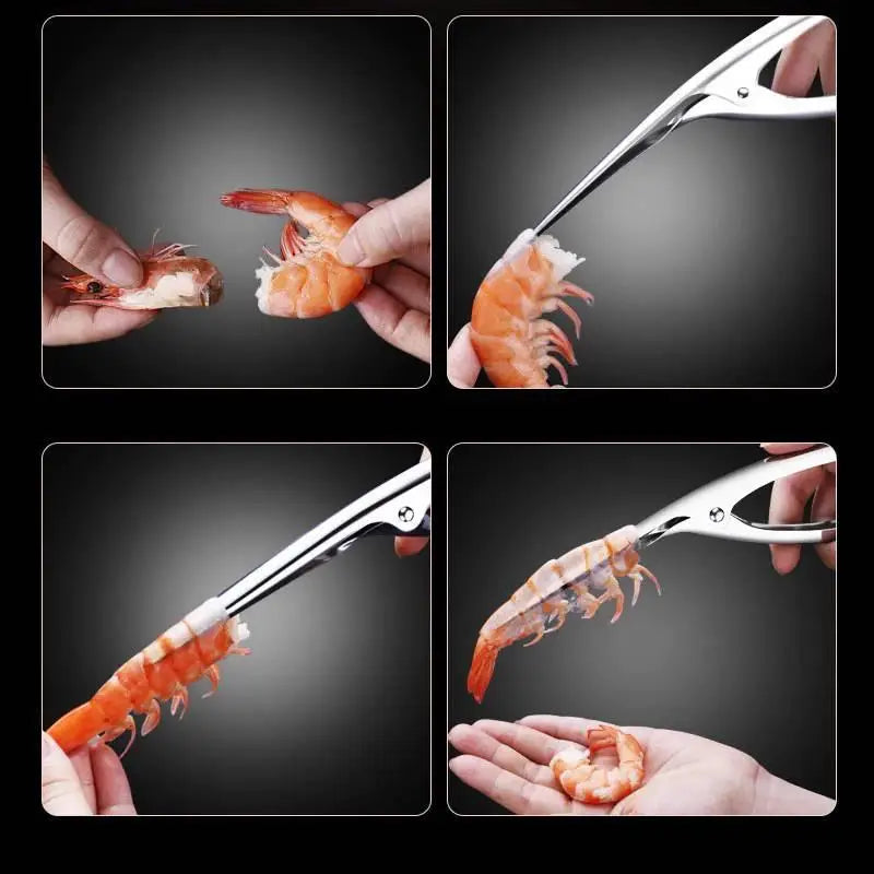 Stainless Steel Shrimp Peeling Tools Seafood Quick Sheller Shrimp Line Remover Shrimp Shell Peeler Kitchen Tools. Qme