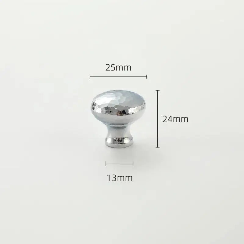 Brass Silver Ball Furniture Pull Handles Hand-forged Hammer Cabinet Handles Door Drawer Knob Kitchen Wardrobe Cupboard Pulls Qme A9