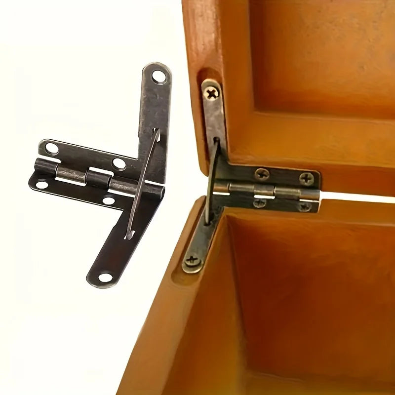 Box Support Hinges, Metal Lid Stay Hinge For Wooden Watch Box Jewelry Gift Box Lid Hold Open Support Hardware Qme