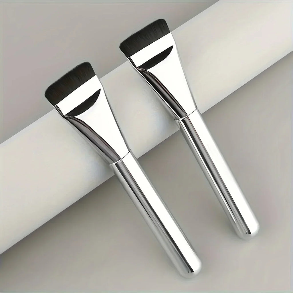5pcs Flat Foundation Brush,Korean Makeup Brush Spatula Facial Brush for Liquid Foundation,Premium Face Makeup Brush Qme