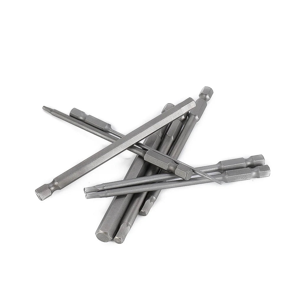 8pcs Hex Head Allen Wrench Drill Bits Set 100mm SAE Metric Allen Electric Hexagonal Bit Screwdriver Socket Bit Power Tool Parts Qme