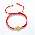 Adjustable St. Benedict Red Black Rope Braided Bracelet Gold Plated Protection Religious Jewelry for Men Women Daily Party Gift Qme 3