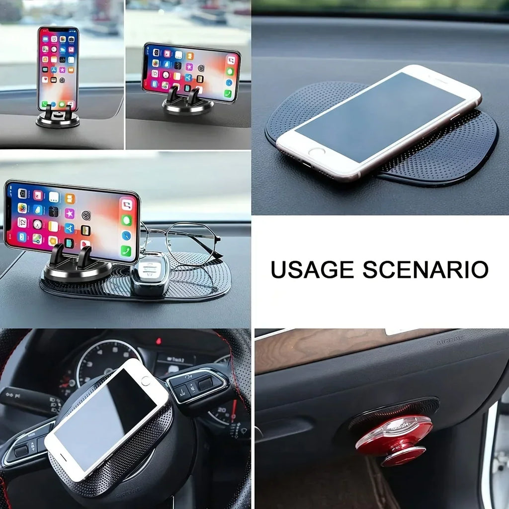 1Pcs Car Non-Slip Mat Magic Anti-Slip Slide-Proof Pad Dashboard Sticky Dash Adhesive Cell Phone Mobile Holder Black Silicone Qme