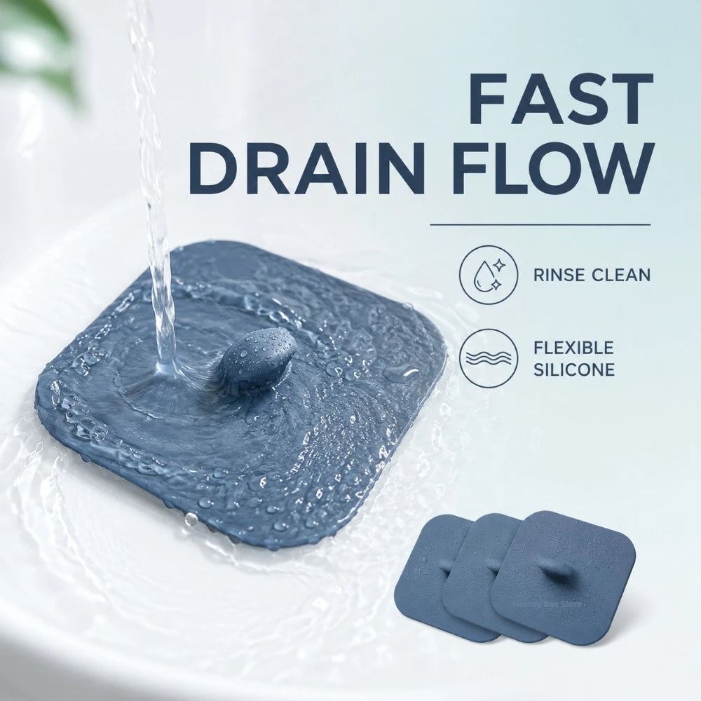 1/3pcs Durable Waterproof Silicone Drain Cover Anti-odor Stopper Pad Practical Supply for Home Toilet and Bathroom Use Qme