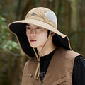 Fashion Mesh Men Fishing Hat UV Protection Sunscreen Male Fisherman Cap Mountaineering Portable Outdoor Sun Hat Hiking Qme Khaki
