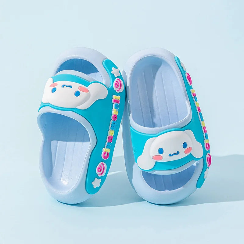 Hello Kitty Kuromi Flip-Flops Summer Student Flip-Flops for Indoor Use Non-Slip Slippers for Home Use Qme 3 19cm Sizes30-31