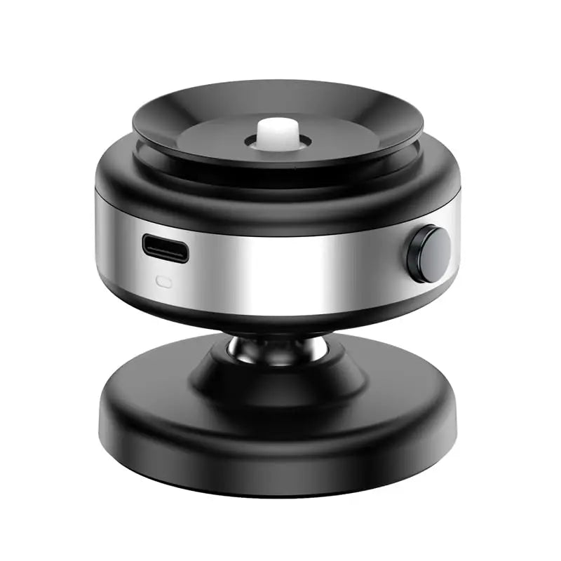 Car Magnetic Vacuum Adsorption Bracket 360 Degree Rotating Aluminum Alloy Mobile Phone Holder For 4.7-inch Or Above Smartphones Qme Silver