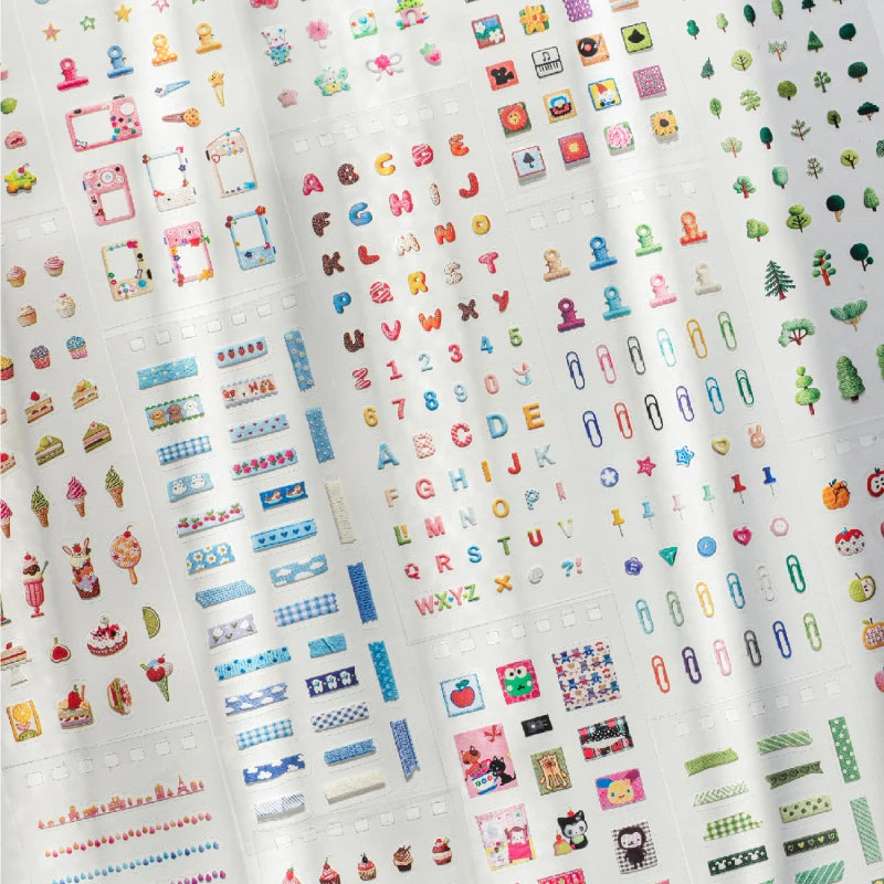 TIANZI 30 sheets/lot Kawaii Japanese Cute Days Series Die Cutting Coil Sticker Book DIY Scrapbook Stationery Decoration ﻿Kit Qme