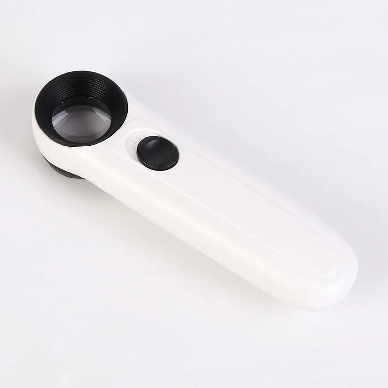 40x LED Light Magnifying Glass Loupe Handheld Microscope Magnifier Qme
