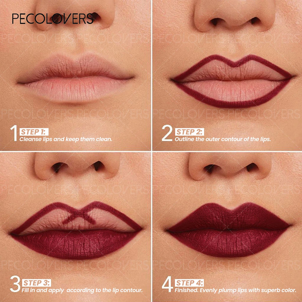 Matte Lipliner Second Back Lip Contour Plump Charming Lips Non Drying Qme