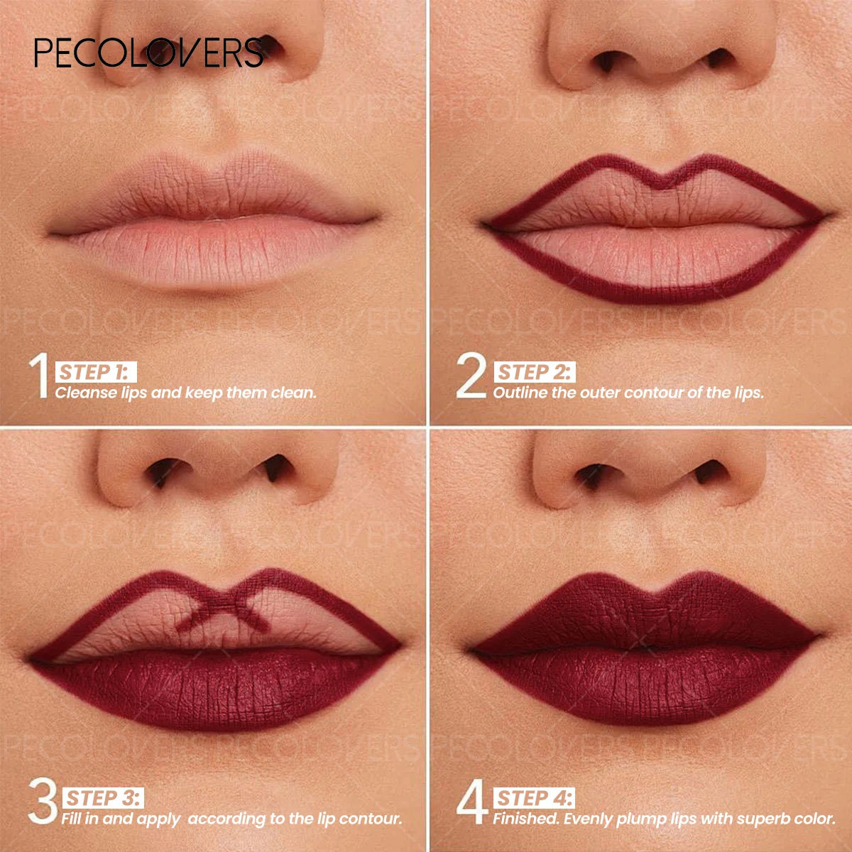 Matte Lipliner Second Back Lip Contour Plump Charming Lips Non Drying Qme