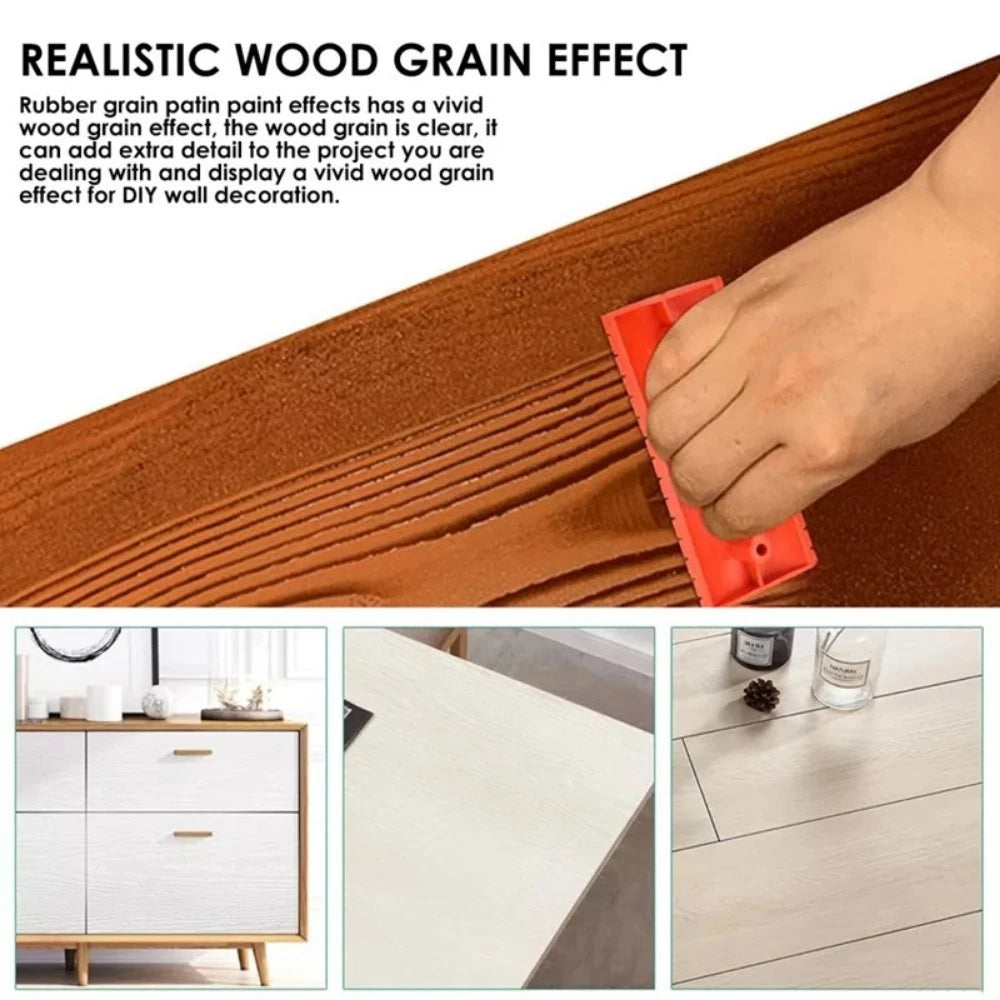 New DIY Wall Painting Machine Rubber Texture Paint Roller Furniture Imitation Wood Art Wall Painting Tools Home Decoration Qme