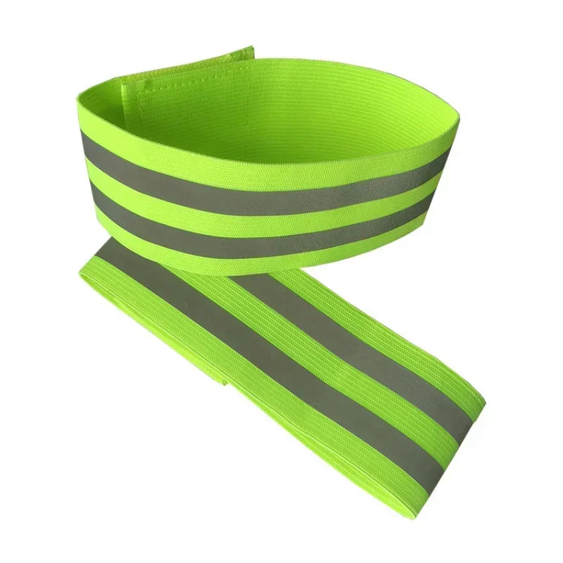 Elasticated Armband, Wristband, Ankle & Leg Straps for Night Jogging, Walking, Biking - Reflective Safety Tape Straps Qme