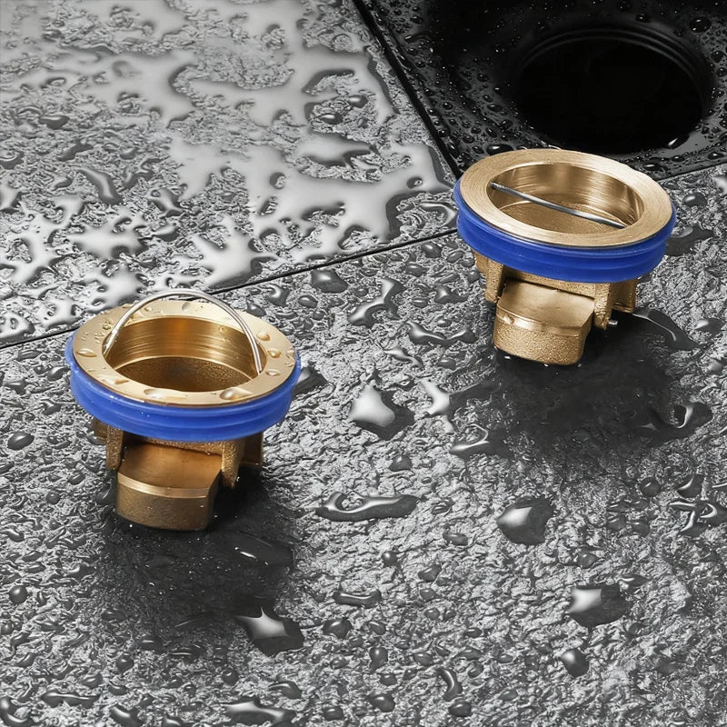 Shower Floor Drain Backflow Prevention Magnetic Suspension One-Way Drain Valve Floor Drain Inserted Drain Plug Brass Quick Qme