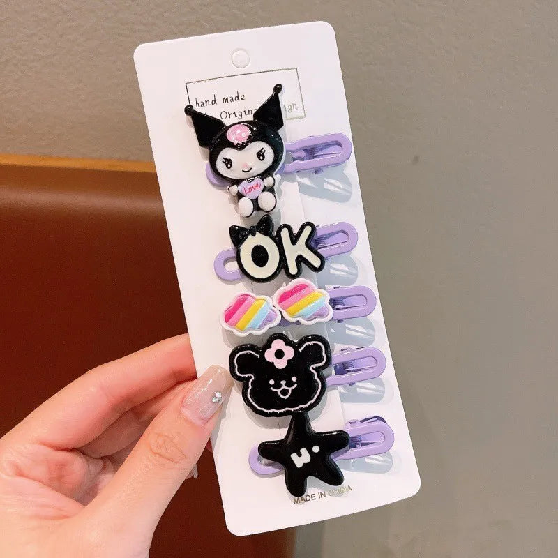 Colorful Stray-hair Duckbill Clip Kuroomi Student Cartoon Hair Girls