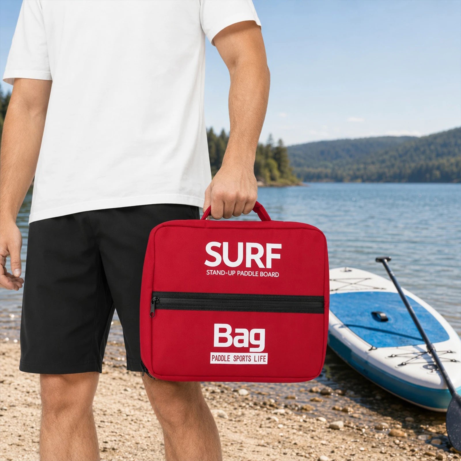 Kayak Paddle Board Deck Bag with Fixing Buckle Stand Up Paddle Board Storage Bags Adjustable Food Storage Pack Surfing Equipment Qme