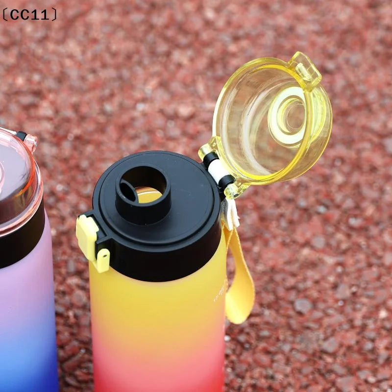 Gradient Sports Water Bottle Portable Large Capacity Plastic Cup Gym Qme