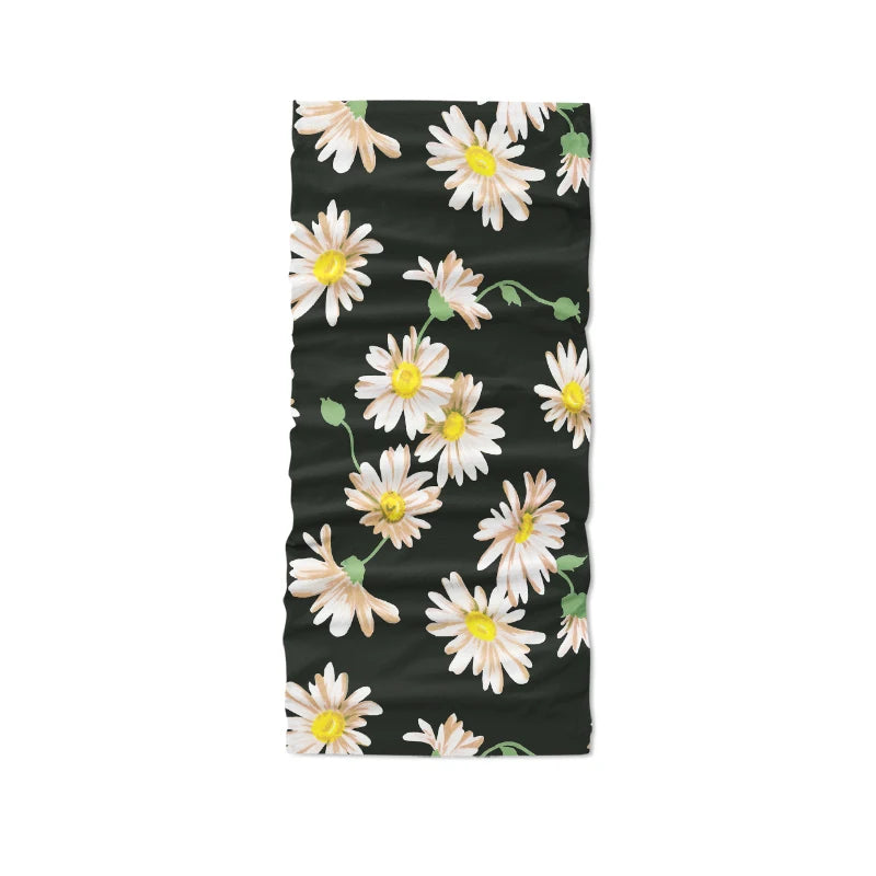 Fashion Daisy Series Headscarf Ladies Outdoor Sweat-wiping Dust-proof Qme style21 One Size >8Y