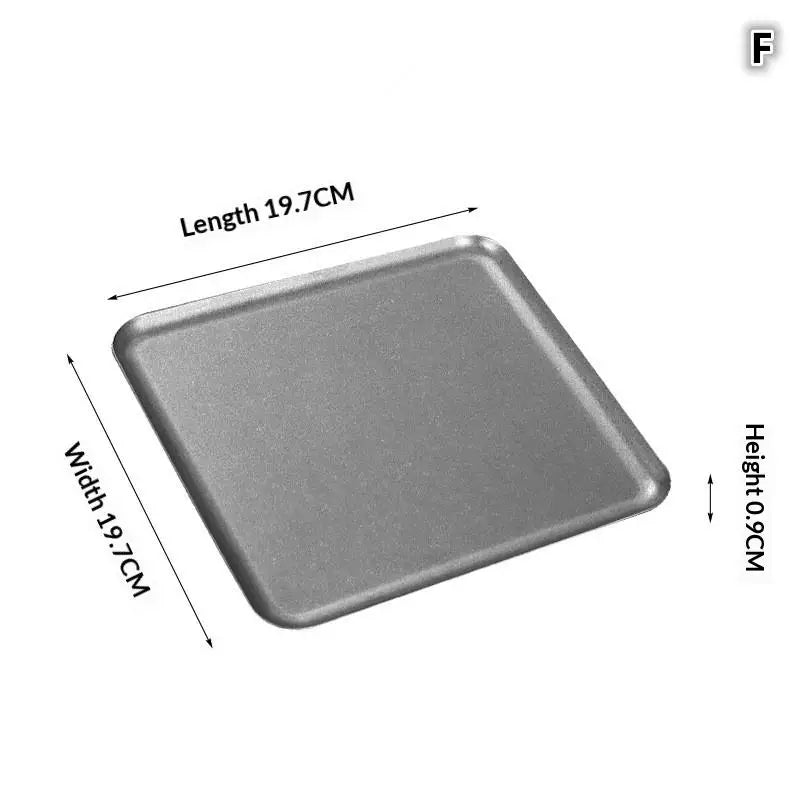 Vintage 304 Stainless Steel Snowflake Silver Square Tray Round Edge Qme F