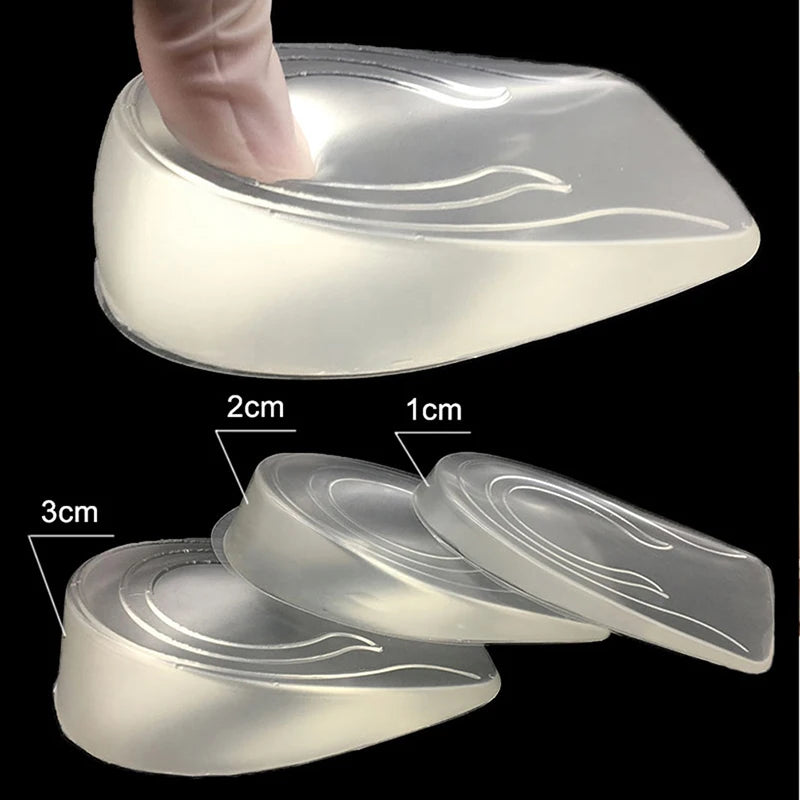 1 Pair Height Lift Men Women Shoes Insole Silicone Heel Insert Qme