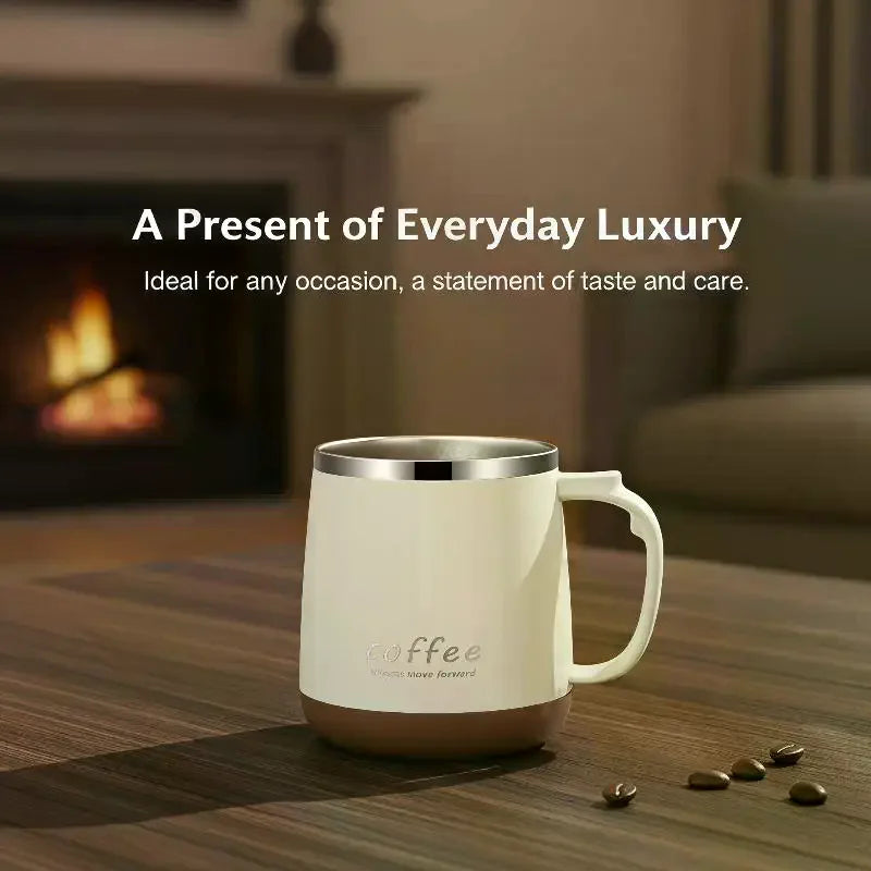 304 Stainless Steel 480ml Insulated Mug With Lid Tea Infuser Drop-Proof Design ForOffice Coffee Gift Qme