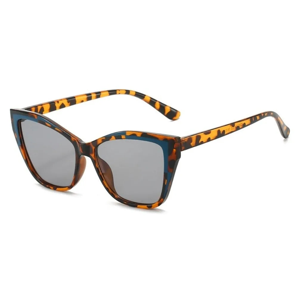 Exquisite Y2k Cat Eye Sunglasses Steampunk Contrast Color Fashion Sunglasses Square Frame Gradient Fashion Shades Driving Qme Style D