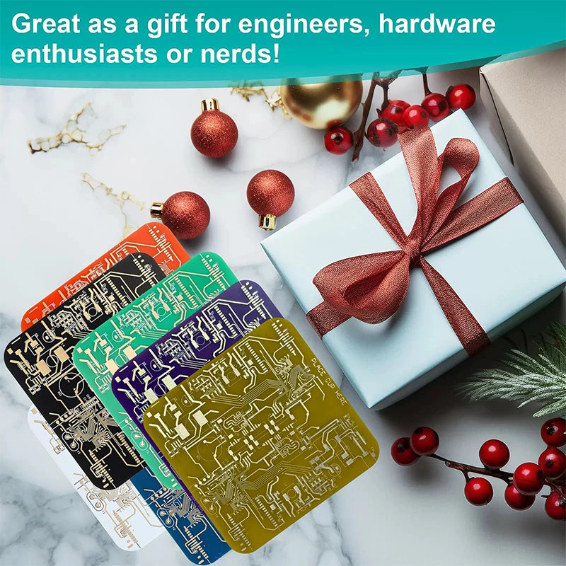 Creative Circuit Board Coaster Drinkware Accessories Personalized PCB Qme