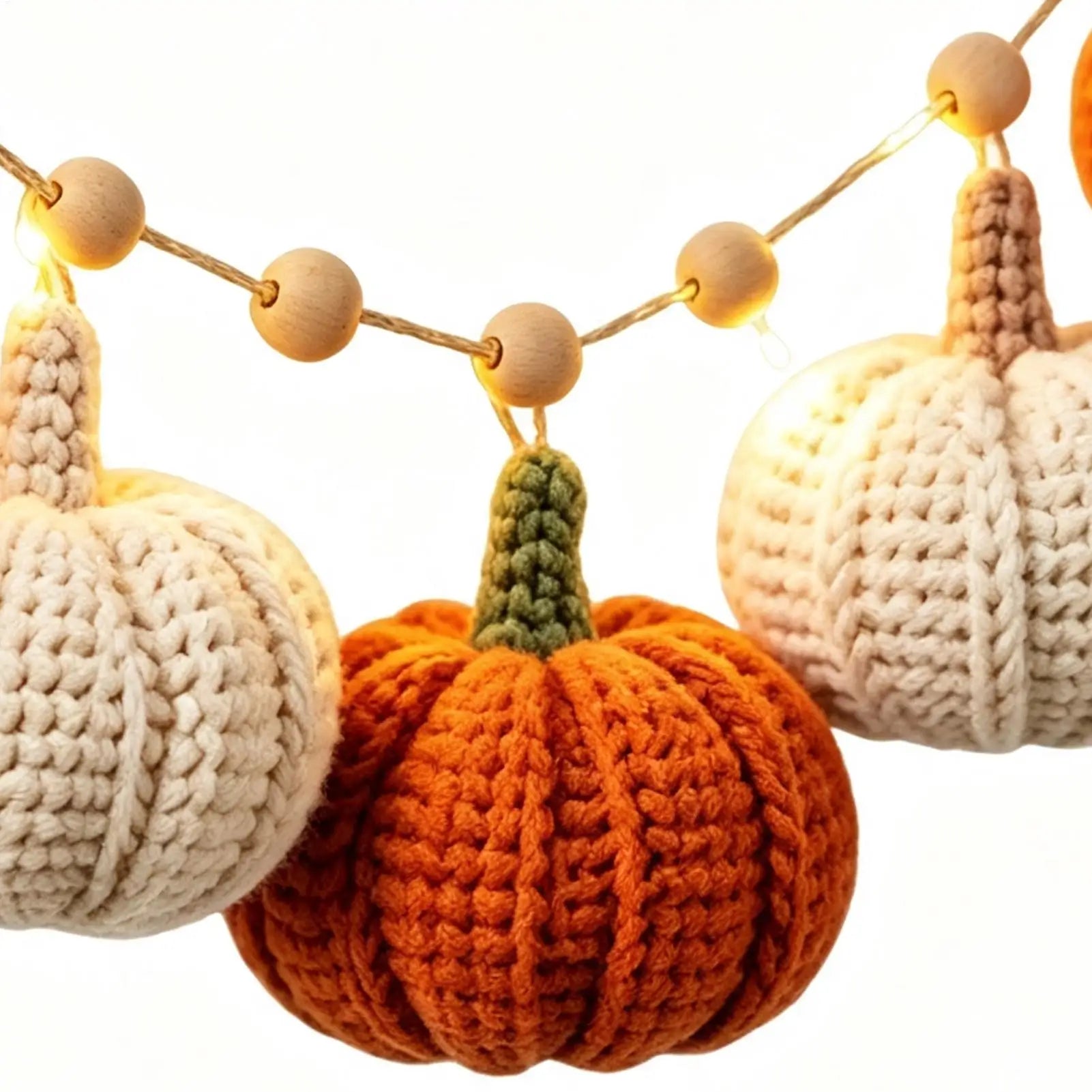 Halloween Lights Indoor Fireplace Farmhouse Crochet Autumn Wreath Qme