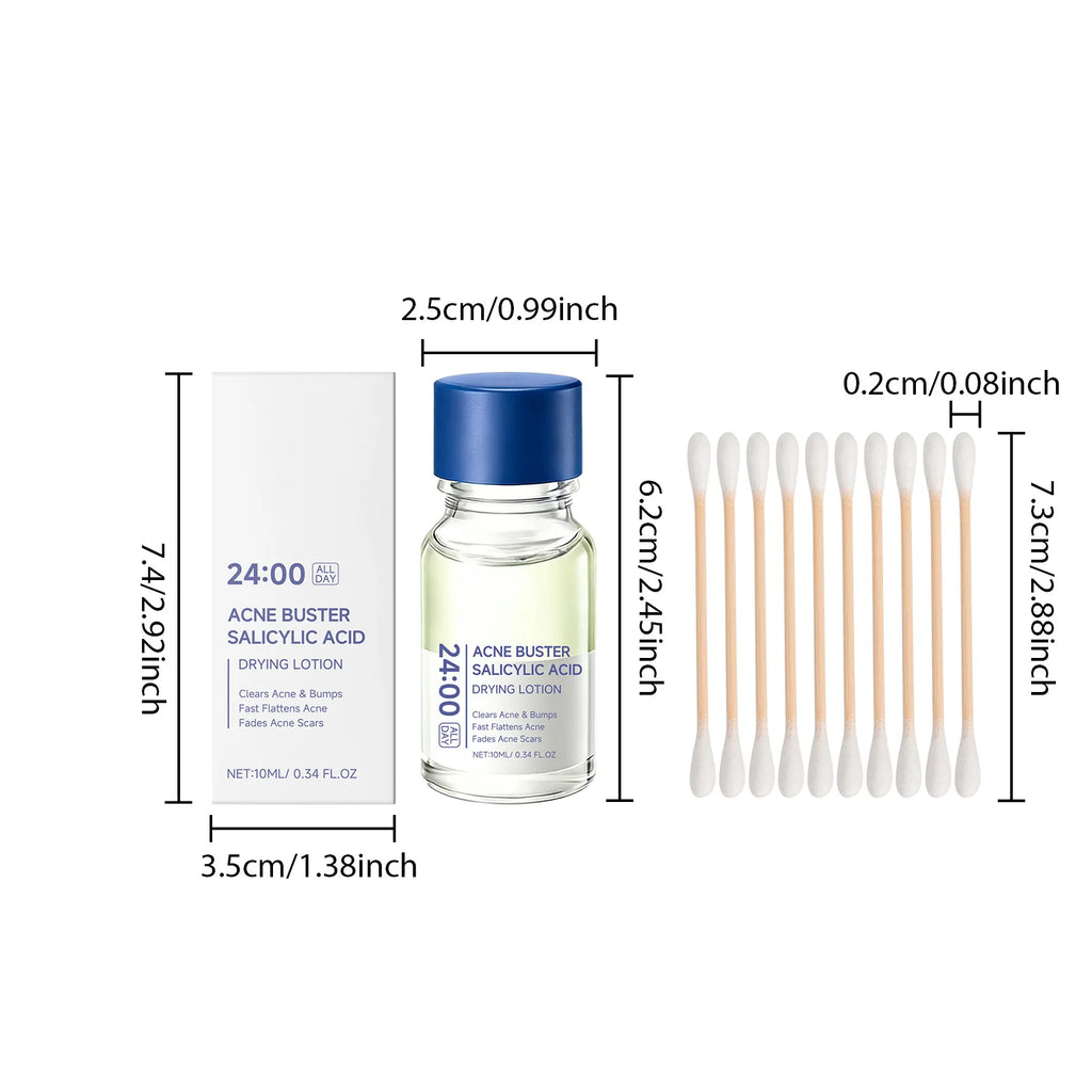 Salicylic Acid Acne Buster Remover Blackhead Oil Control Tenderizing Delicate Pores Pimple Spot Remover Facial Skin Care Essence Qme