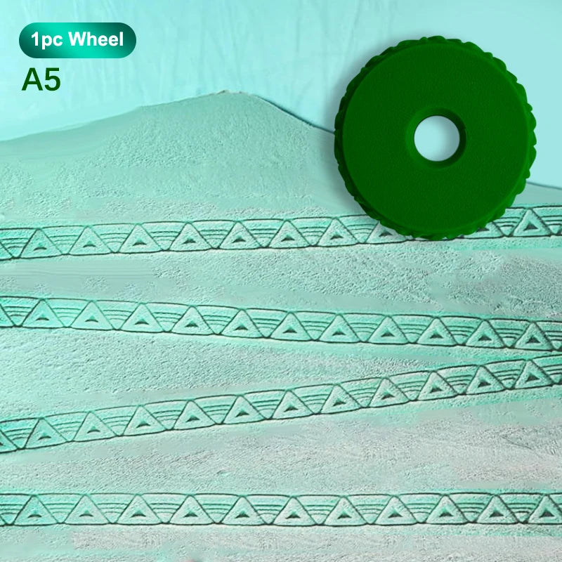 Clay Stamp Roller Ceramic Texture Wheel Geometric Flower Patterns DIY Clay Tools Body Painting Stamps Durable Art Decor Qme A5