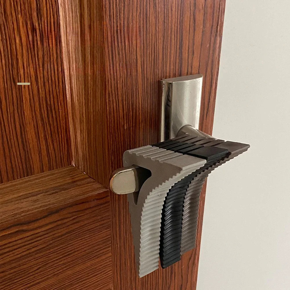 Rubber Door Stopper Reusable Shock Absorbent Block Wedge Doorstops Qme