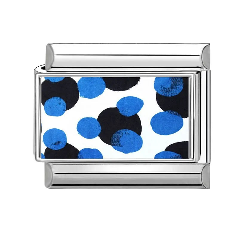 Fashion Blue Series Cartoon Shark Sea Seagull Crab Italian Charm