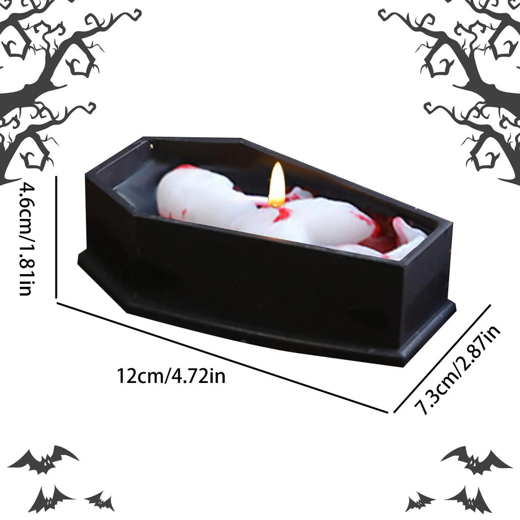 Candles For Home Scented Coffin Candle Halloween Decorations Indoor Fragrant Room Decor Table Centerpiece Coffin For Birthday Qme