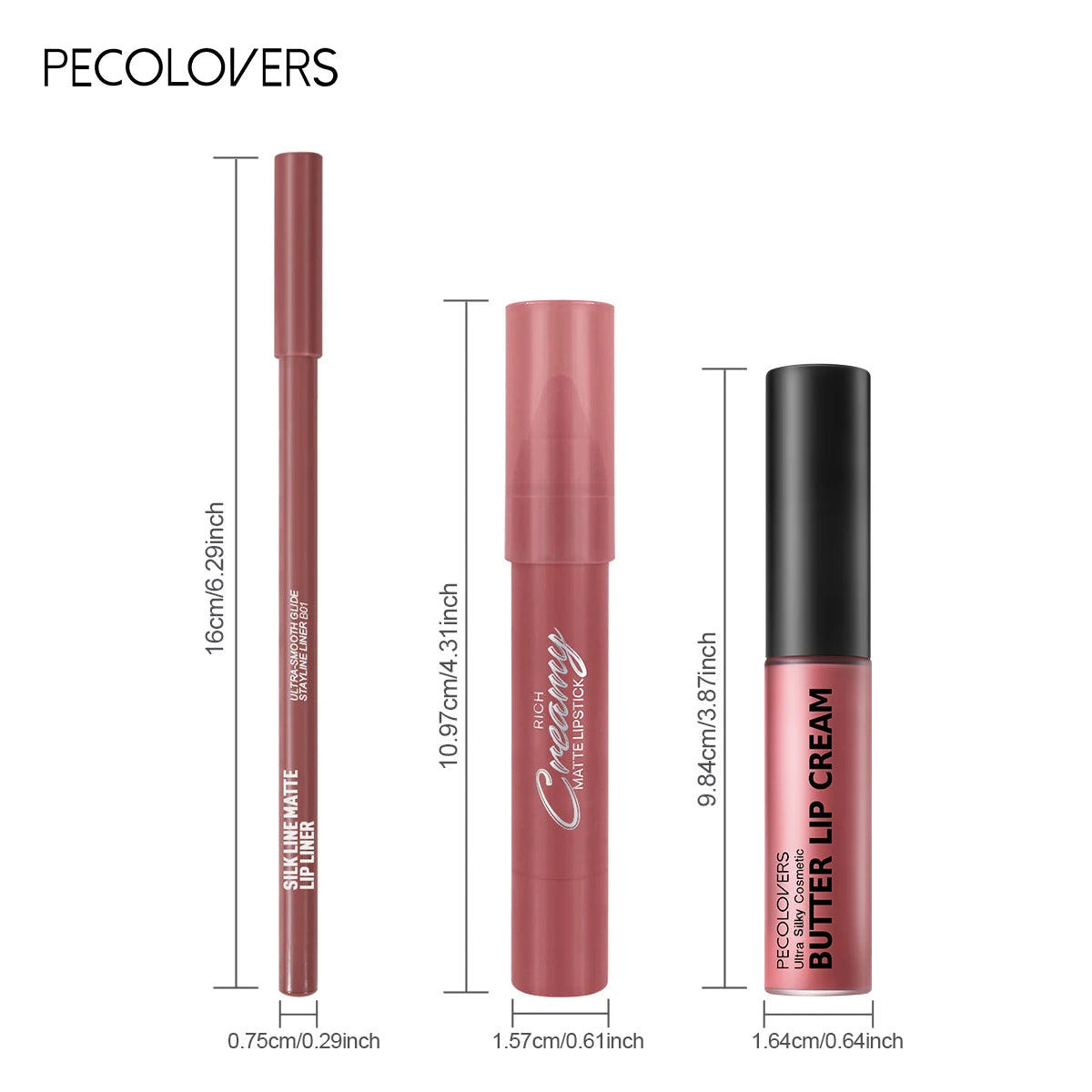 Long-lasting Non-stick Lipstick Pen&waterproof Lipliner Pencil Lip Qme