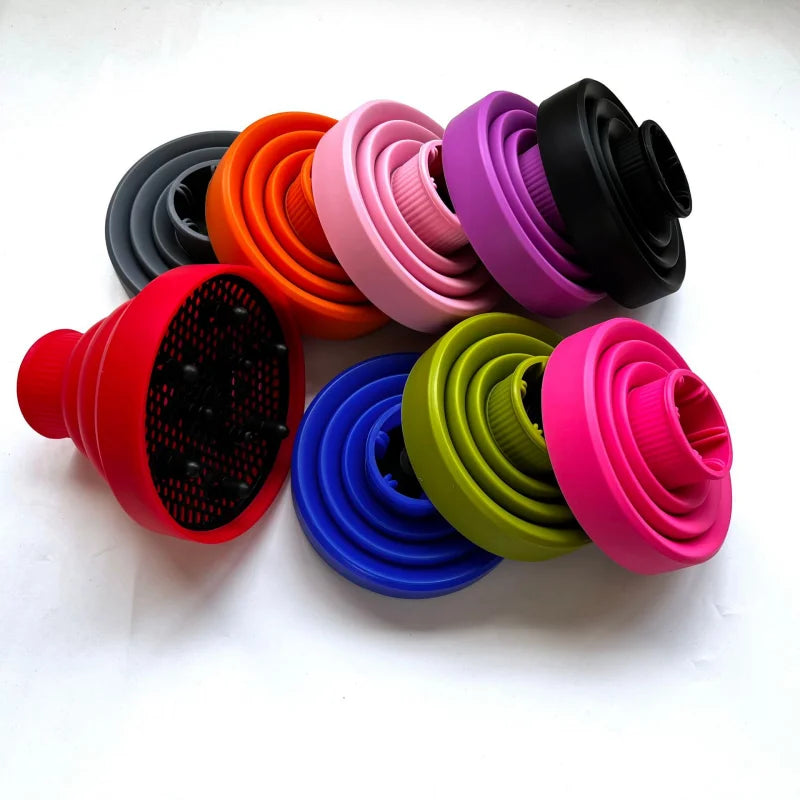 Universal Silicone Hairdryer Diffuser Cover Scalable Hair Drying Tool with Temperature Resistant Dispersing for Salon Qme
