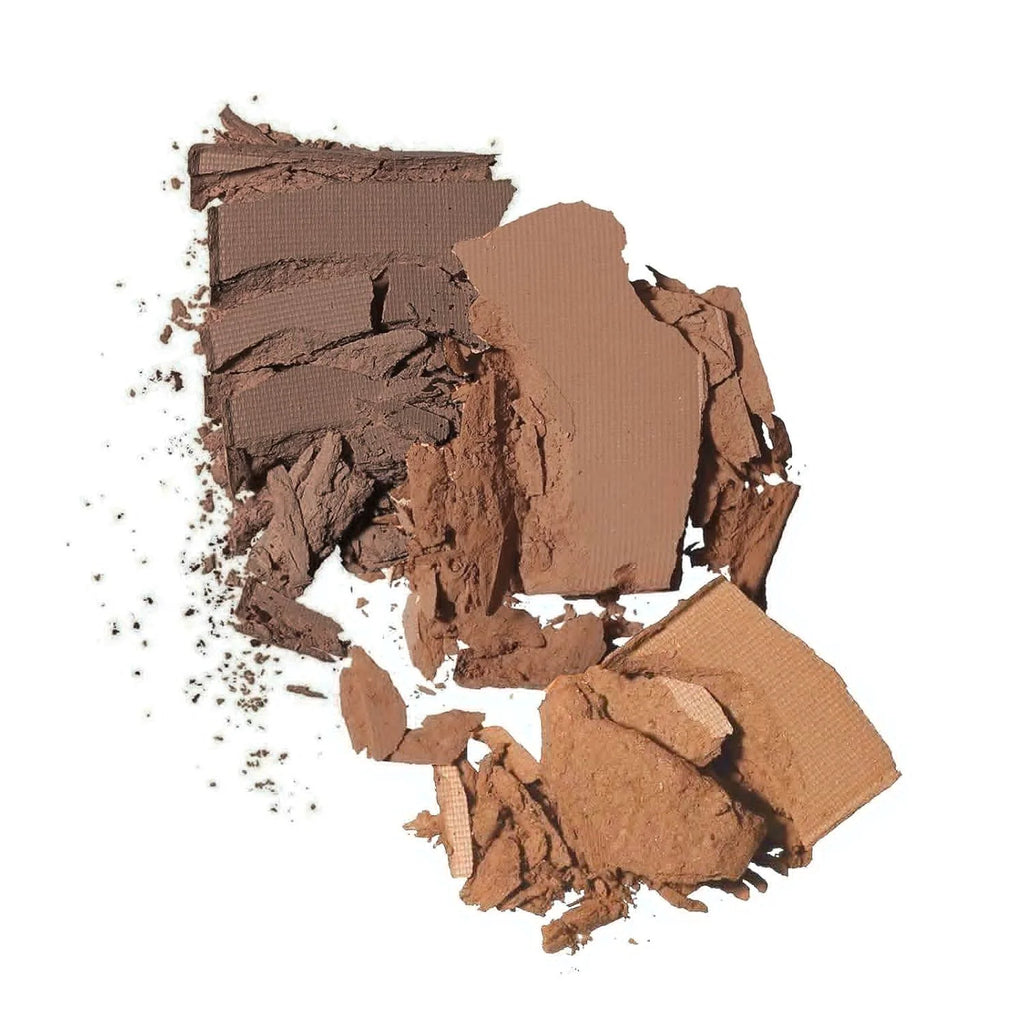 Matte 3-Color Brow Powder Palette Brush Natural 3D Shape Waterproof Qme