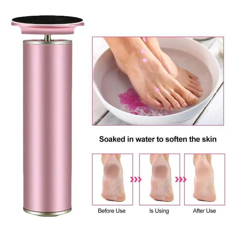 Electric Foot File for Home Use - Removes Dead Skin, Calluses & Hard Skin, Complete Pedicure Set for Smooth Feet" Qme