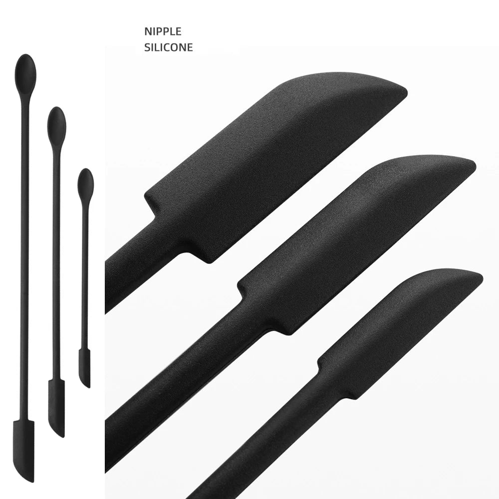 1Pc Silicone Double-End Cosmetic Spoons Odorless Mini Jar Scraper Set for Candle Making, Makeup & Beauty Product Residue Removal Qme
