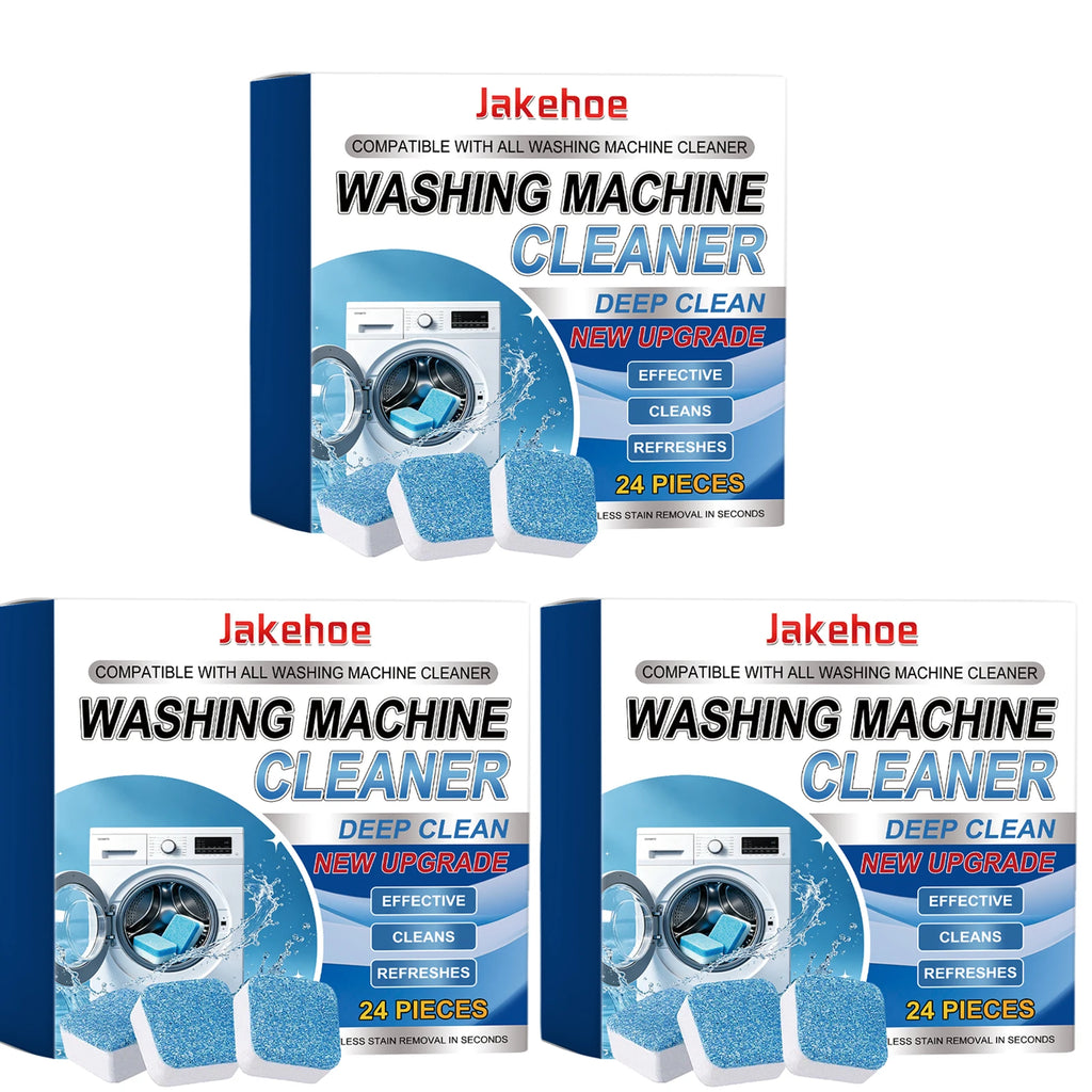 Washing Machine Cleaning Tablets Removing Mold & Scale Eliminate Odors Reduce Bacterial Growth Powerful Washing Machine Cleaner Qme 3 x 24PCS Boxed