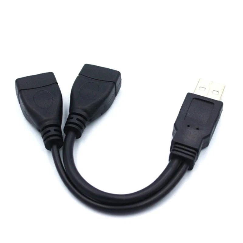 USB 2 0 Splitter Y Cable 1 Male Female Extension Cord Power Adapter Qme