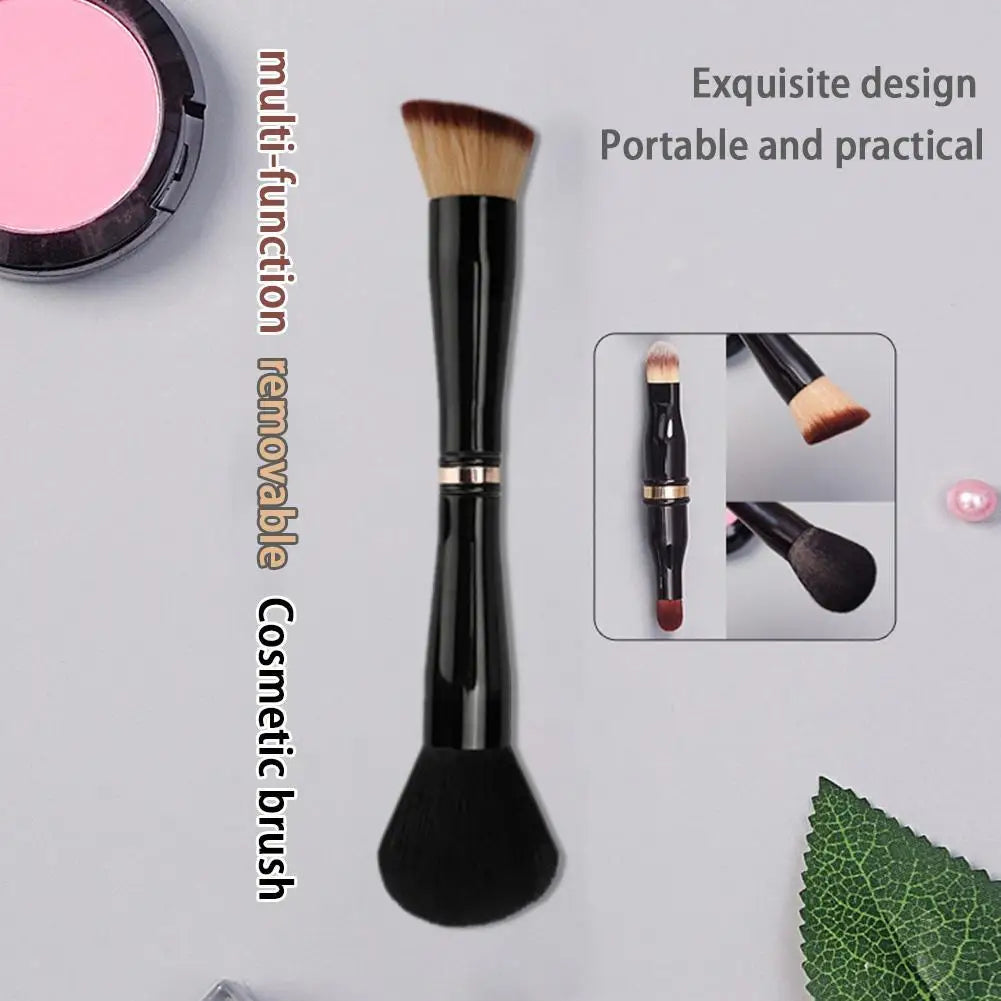 4 In 1 Makeup Brush With 4 Heads Set Concealer Makeup Brush For Foundation Blusher Eye Shadow Double Ended Travel Makeup Brushes Qme