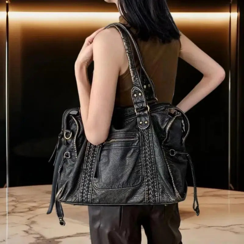 Daily Travel Handbag Gifts Fashion Vintage Punk Tote Bag Large Qme