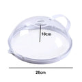 Microwave Food Splash Proof Cover Plate Transparent Cover with Handle Household Oven Heating Cover Cooking Utensils Accessories Qme 26CM