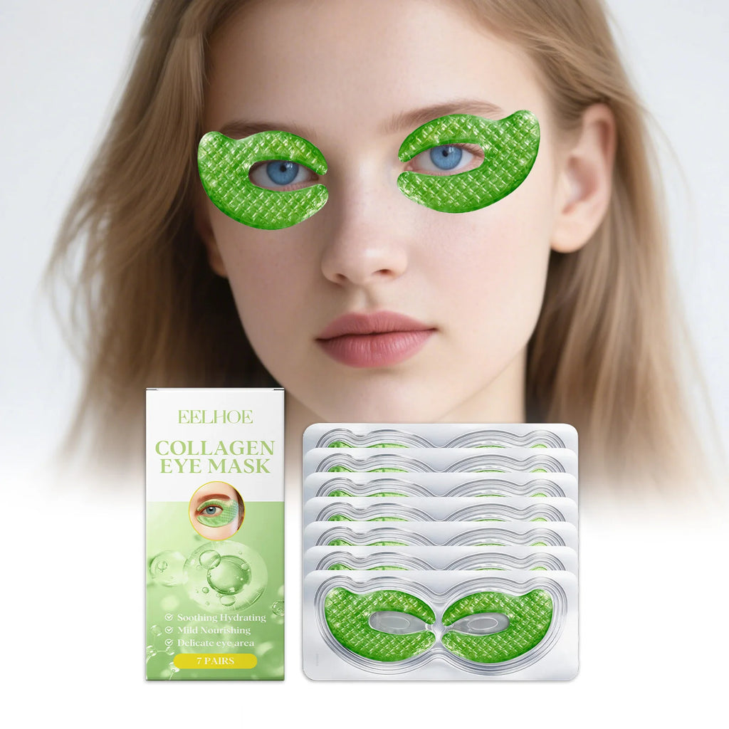 Collagen Eye Mask Patches Moisturizing Firming Anti Dark Circles Remove Eye Bags Eyes Care Gel Masks Pads Eyes Skin Care Qme