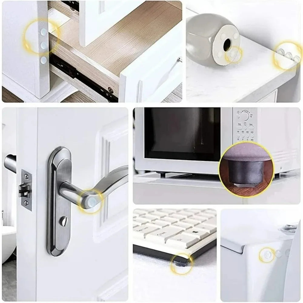 500-100PCS Silicone Shock Absorber Pad Transparent Self Adhesive Door Rear Cabinet Door Anti Collision Furniture Buffer Pad Qme