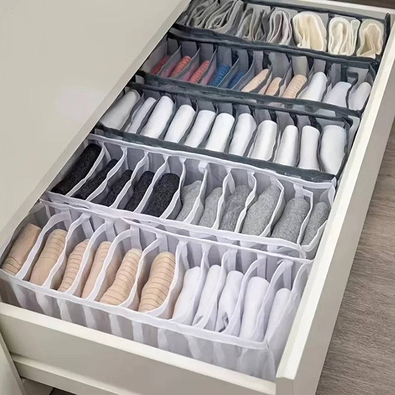 Underwear Sock Compartment Storage Box Separate Compartments Qme
