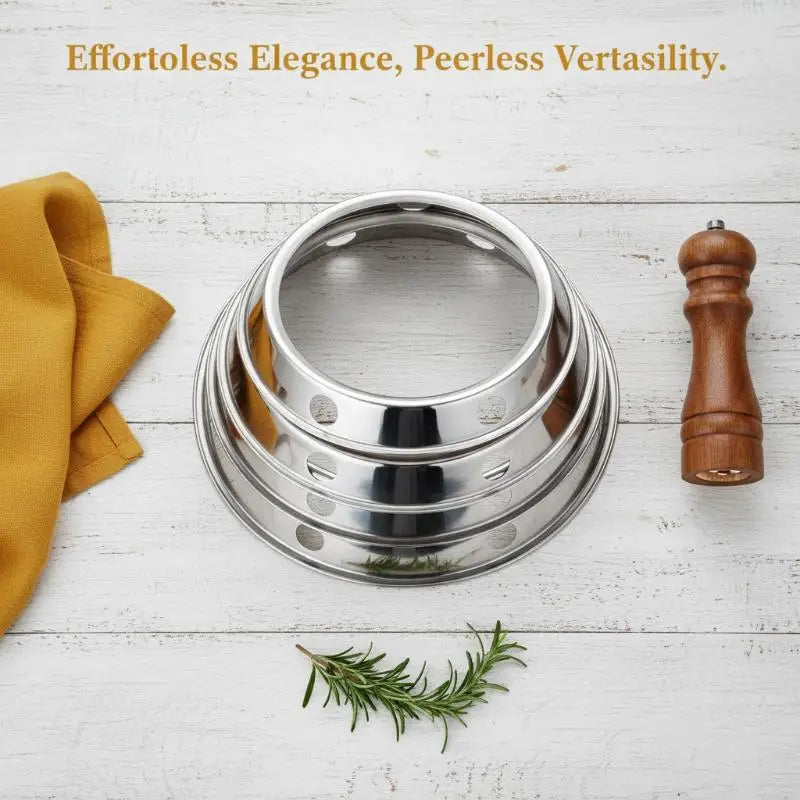 Stainless Steel Wok Ring Pot Holder Gas Stove Rack Heat Insulation Qme